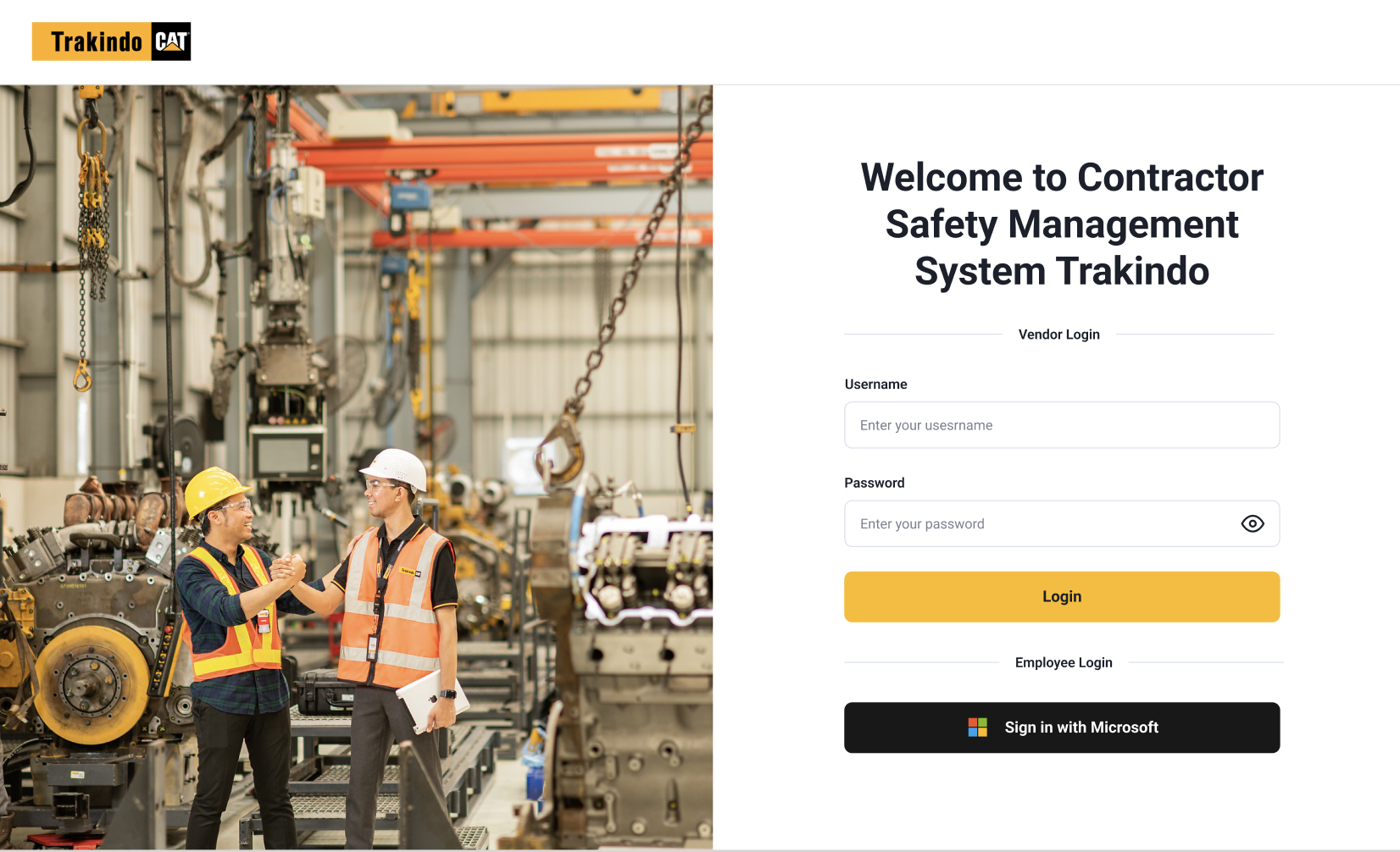Trakindo e-CSMS project preview screenshot